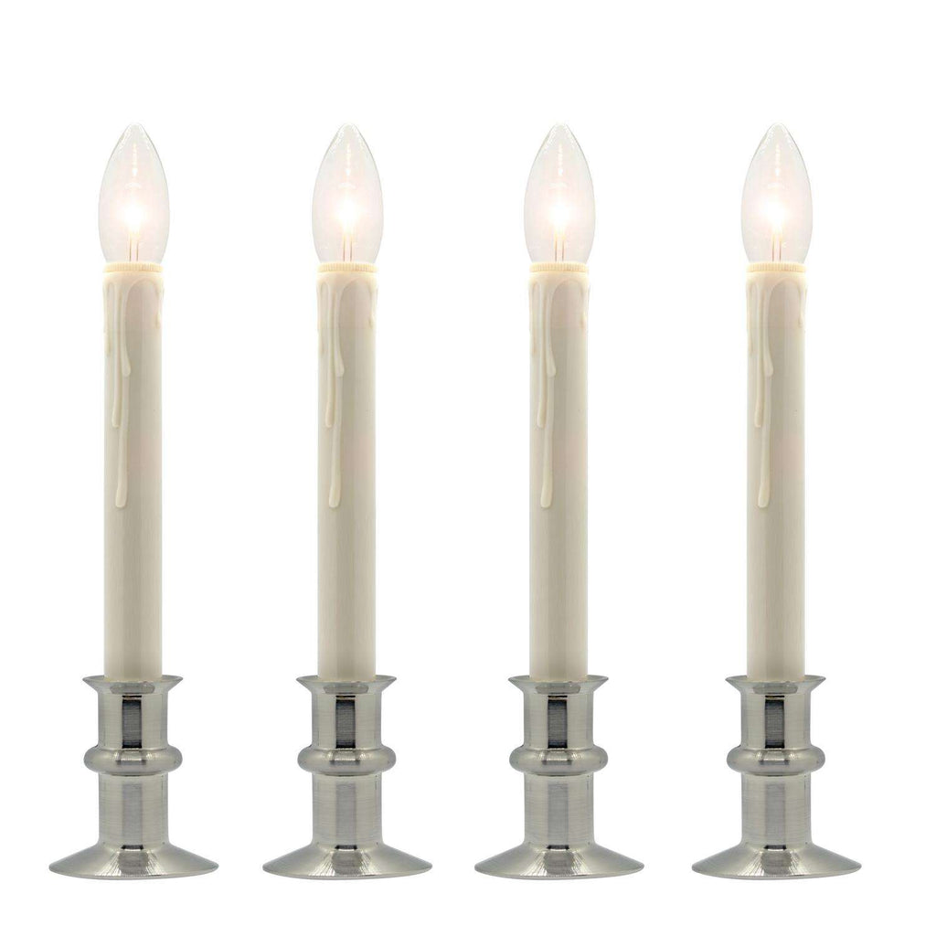  Celestial Lights Brushed Nickel/Cream LED Window Candle