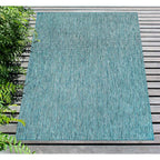  Liora Manne 6.5 Ft. W X 9.33 Ft. L Blue Texture Stripe Polypropylene Accent Rug