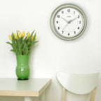  La Crosse Technology 9.5 In. L X 9.5 In. W Indoor Vintage Analog Wall Clock Glass/Plastic Green