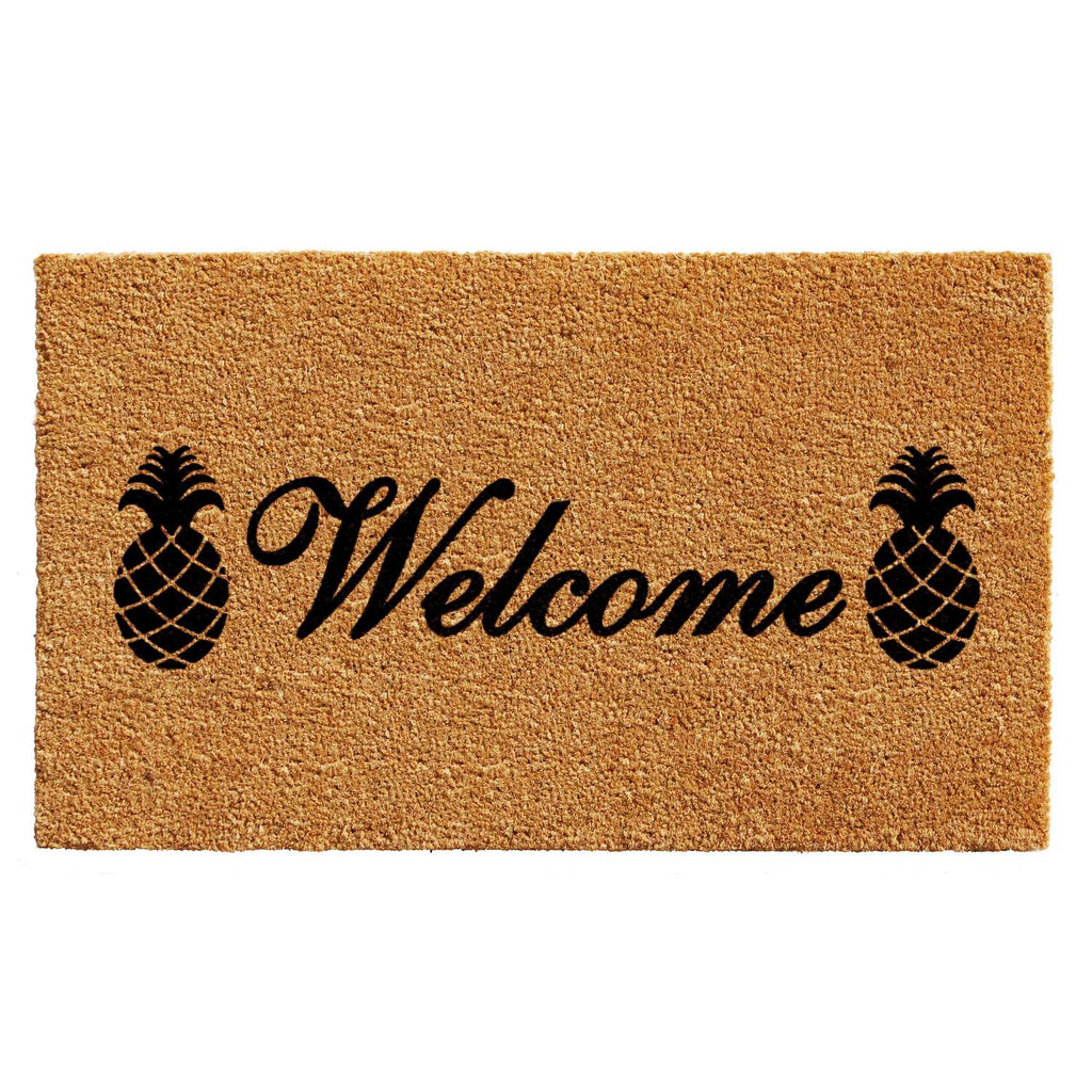  Home & More 1.42 W X 2.42 L Multi-color Welcome Pineapples Coir Door Mat