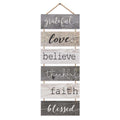  P. Graham Dunn 26 In. H X 0.5 In. W X 10 In. L Multicolor Wood Grateful, Love Believe, Thankful, Fai