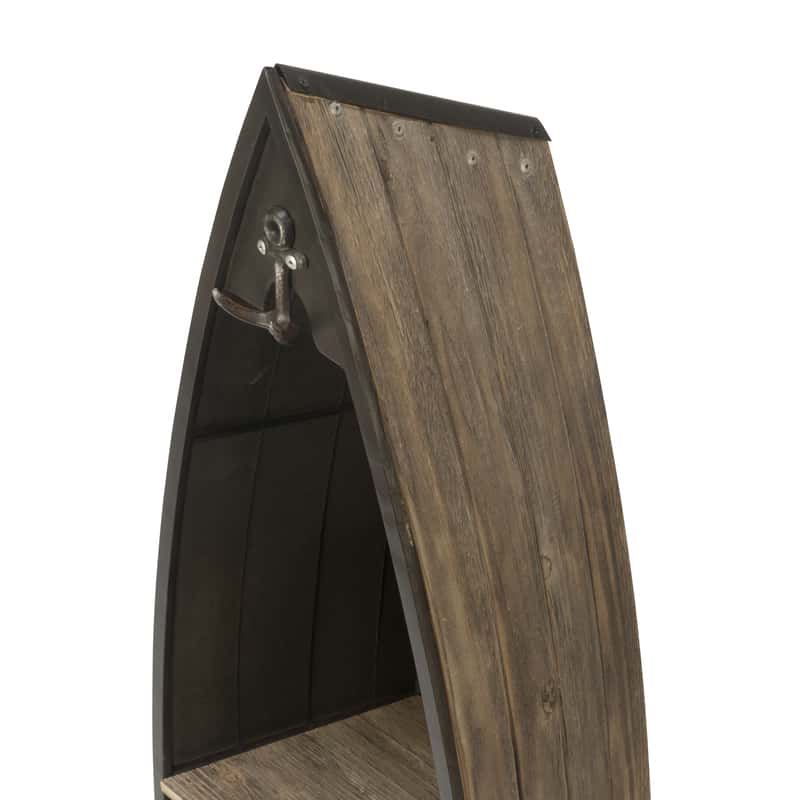  Tripar 50-1/2 In. H X 9-1/4 In. W X 16 In. L Natural Metal/Wood Decorative Shelving