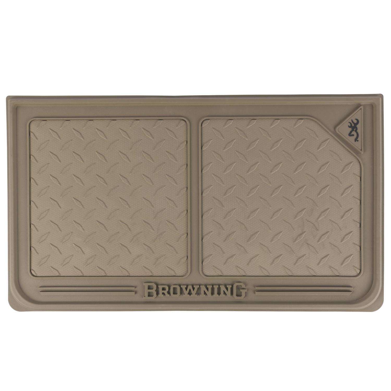  Browning 16.54 In. W X 28.62 In. L Gray Rubber Dog Mat