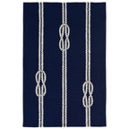  Liora Manne Capri 3.5 Ft. W X 5.5 Ft. L Navy Blue Casual Polyester Accent Rug