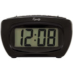  La Crosse Technology Equity 3 In. Black Alarm Clock LCD Battery Operated