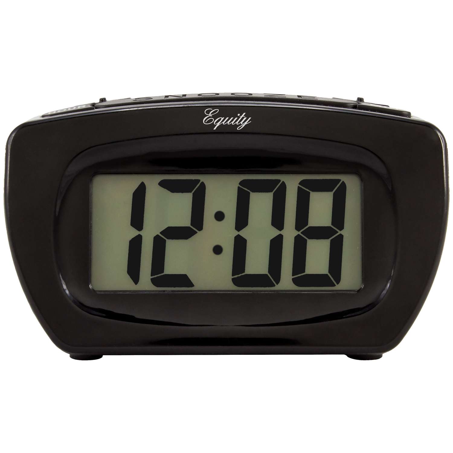  La Crosse Technology Equity 3 In. Black Alarm Clock LCD Battery Operated