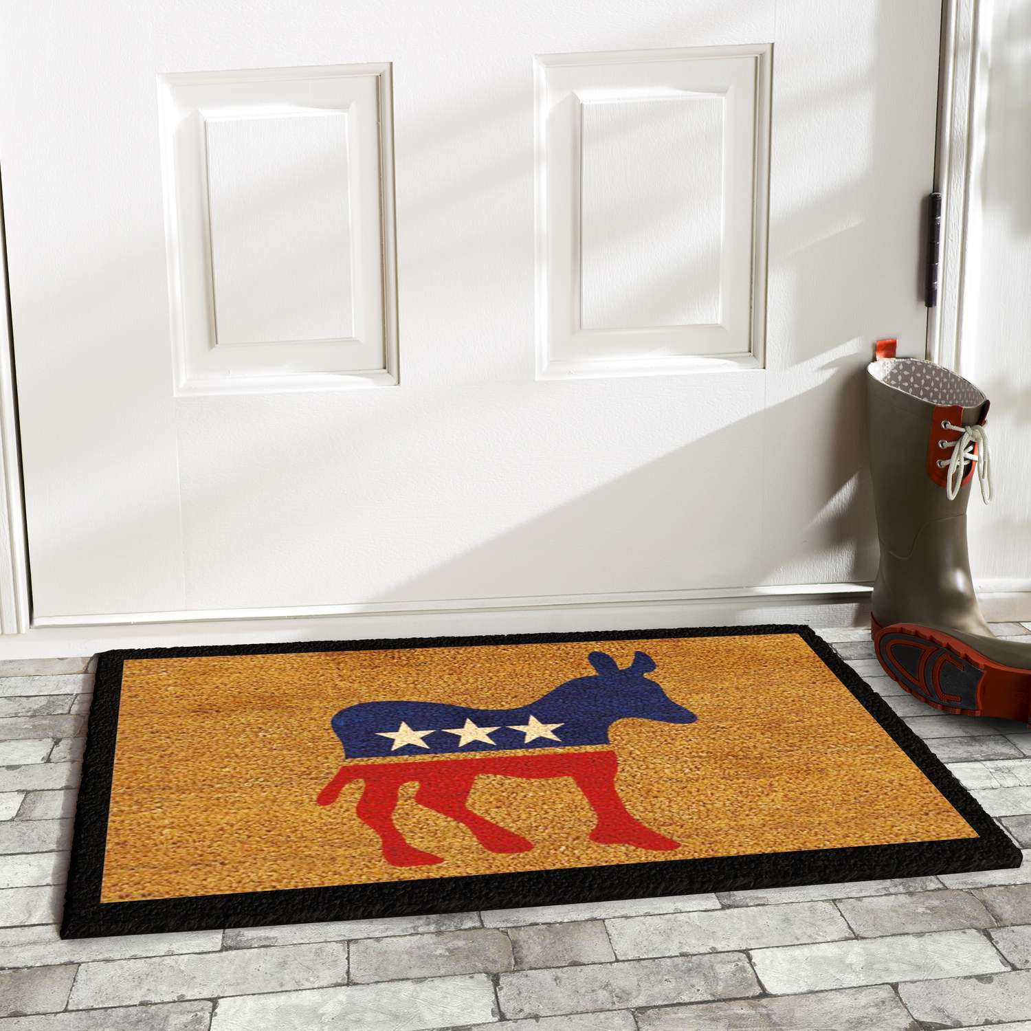  Home & More 1.42 Ft. W X 2.42 Ft. L Multi-color Donkey Coir Door Mat