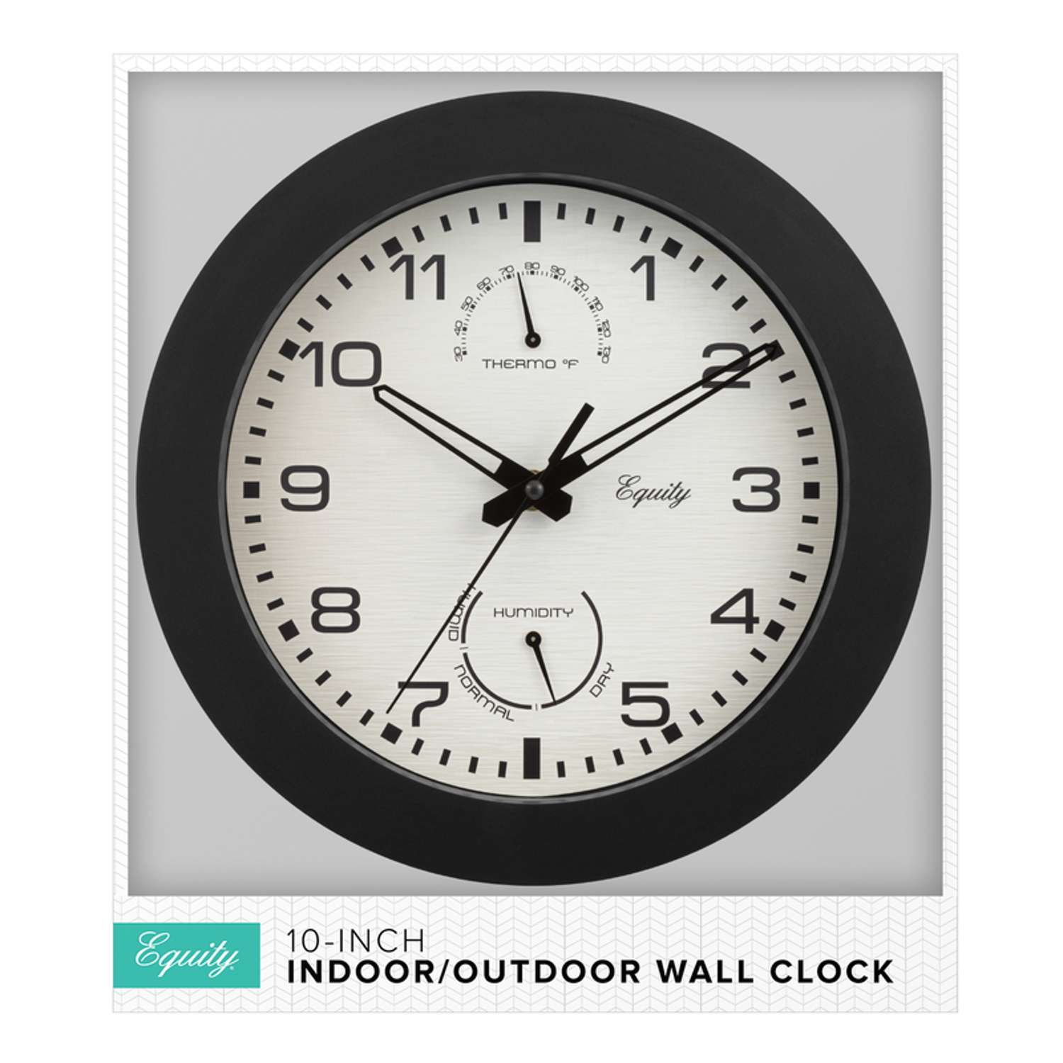  La Crosse Technology 10.65 In. L X 2.45 In. W Indoor And Outdoor Casual Analog Wall Clock Glass/Plas