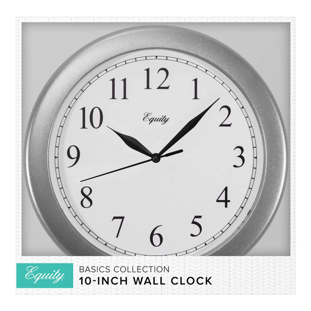  La Crosse Technology 10 In. L X 1 In. W Indoor Analog Wall Clock Plastic Silver