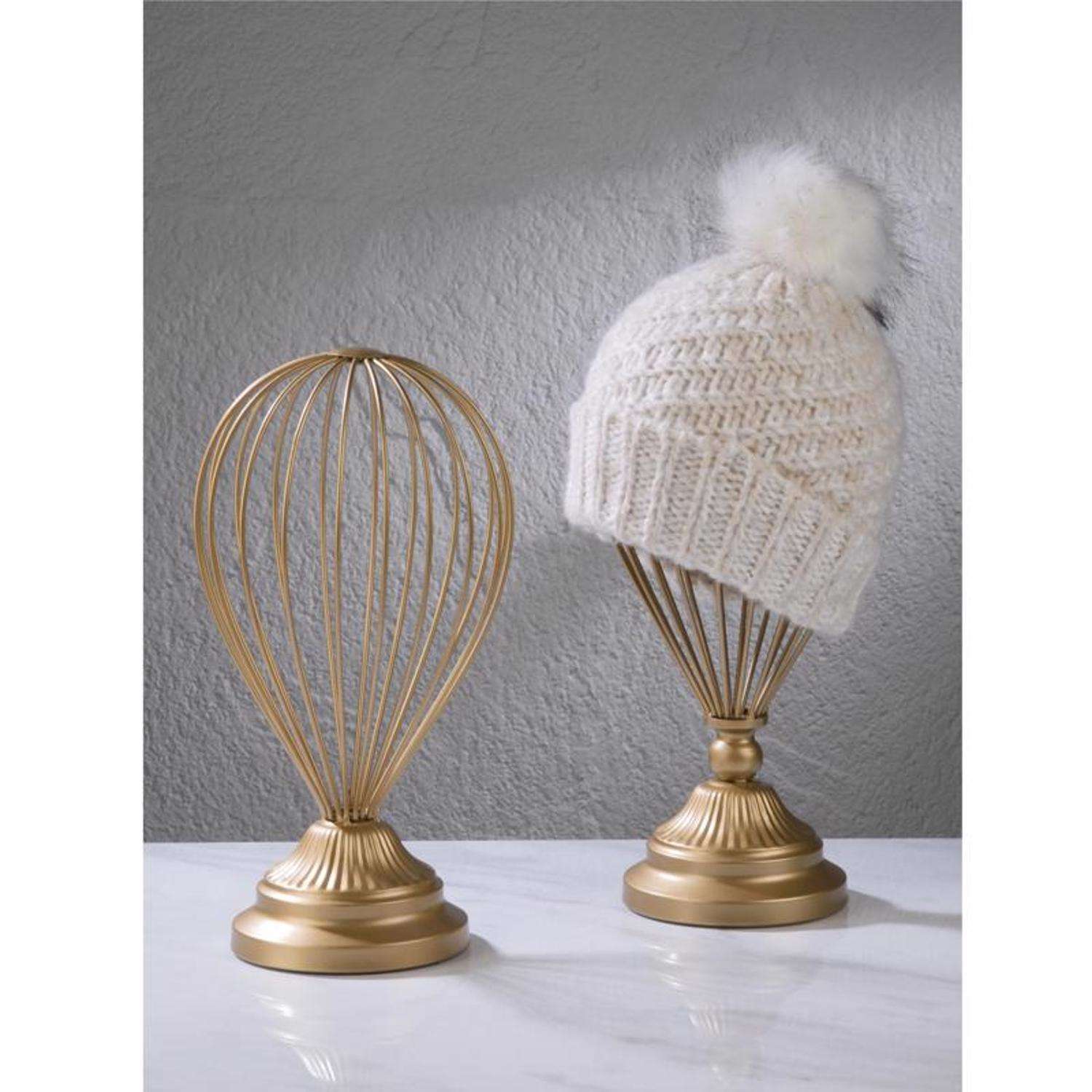  Tripar 13.8 In. H X 6.63 In. W X 6.63 In. L Matte Gold Metal Hat Stand