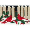  Jellybean Winter Cardinals 30 In. W X 20 In. L Multicolored Pattern Polyester Accent Rug