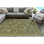  Liora Manne Carmel 4.8 Ft. W X 7.5 Ft. L Green Dragonfly Polypropylene Accent Rug