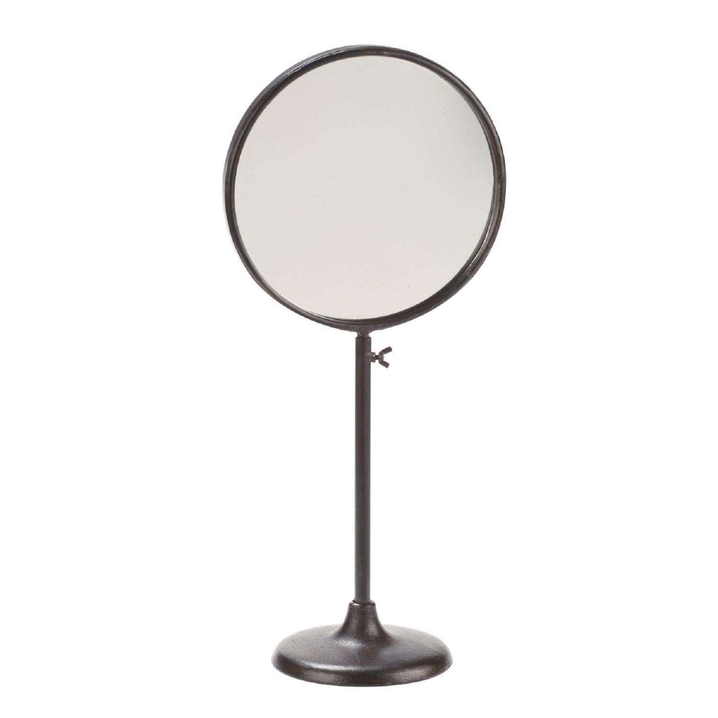  Tripar 25 In. H X 8.6 In. W Burnished Brown Metal Round Mirror