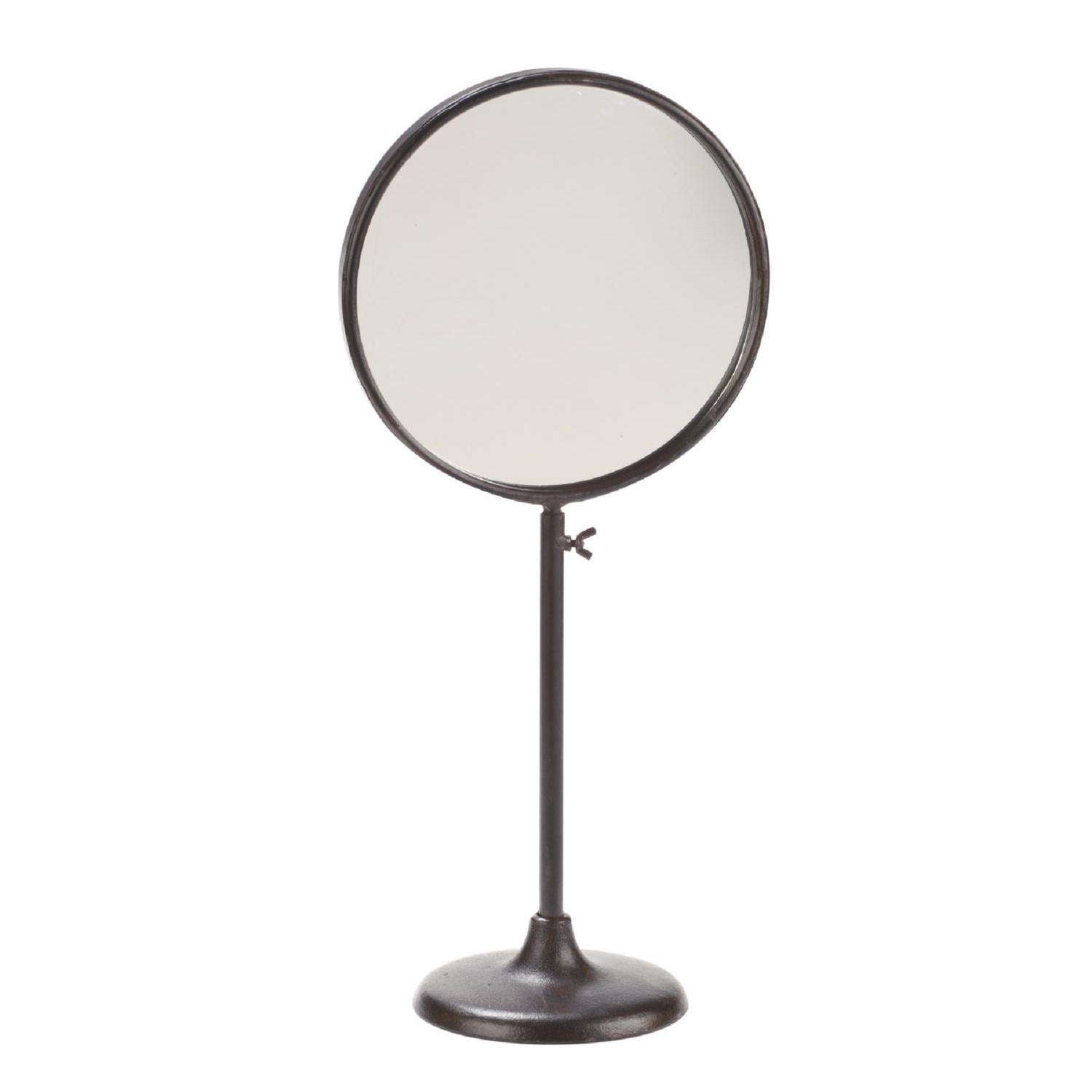  Tripar 25 In. H X 8.6 In. W Burnished Brown Metal Round Mirror