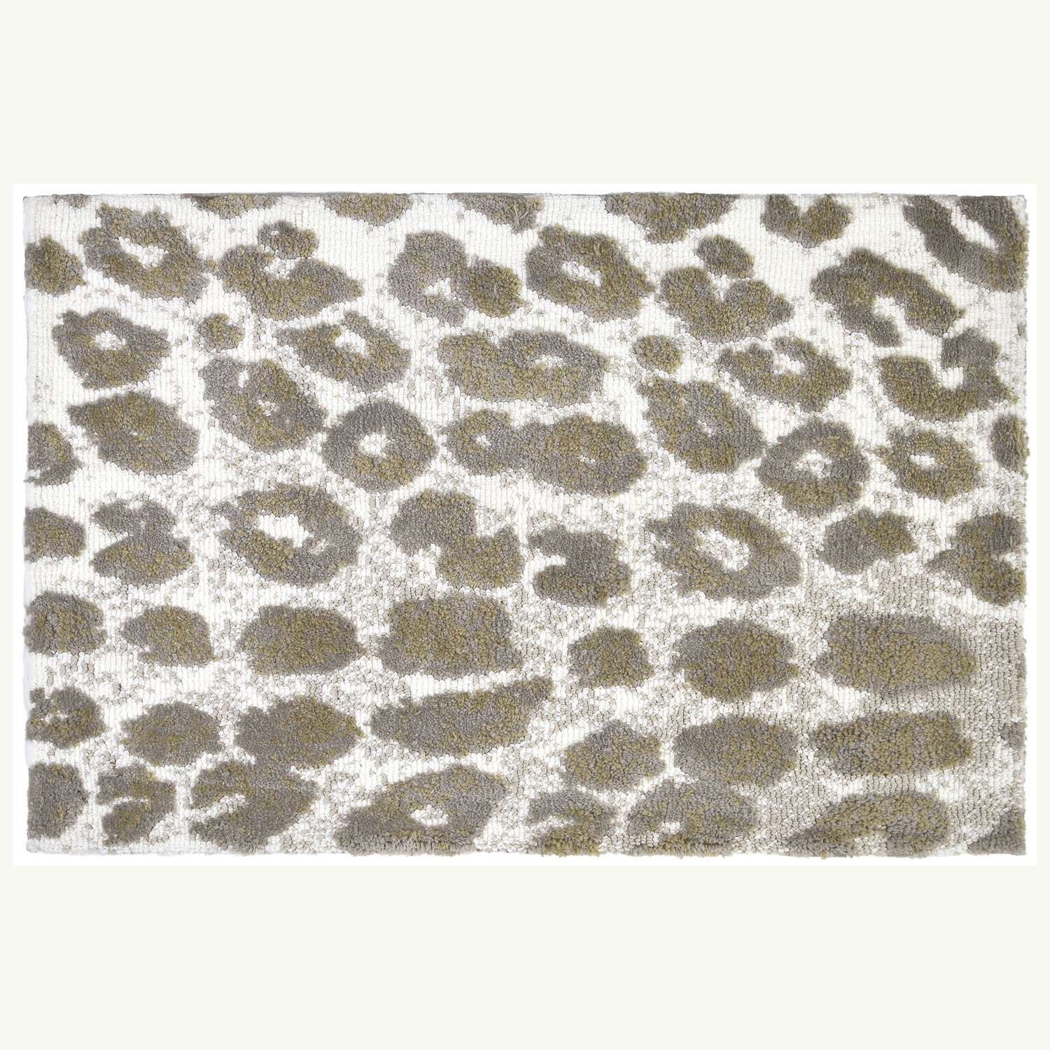  Simple Spaces 21 In. W X 33 In. L Brown/White Leopard Accent Rug
