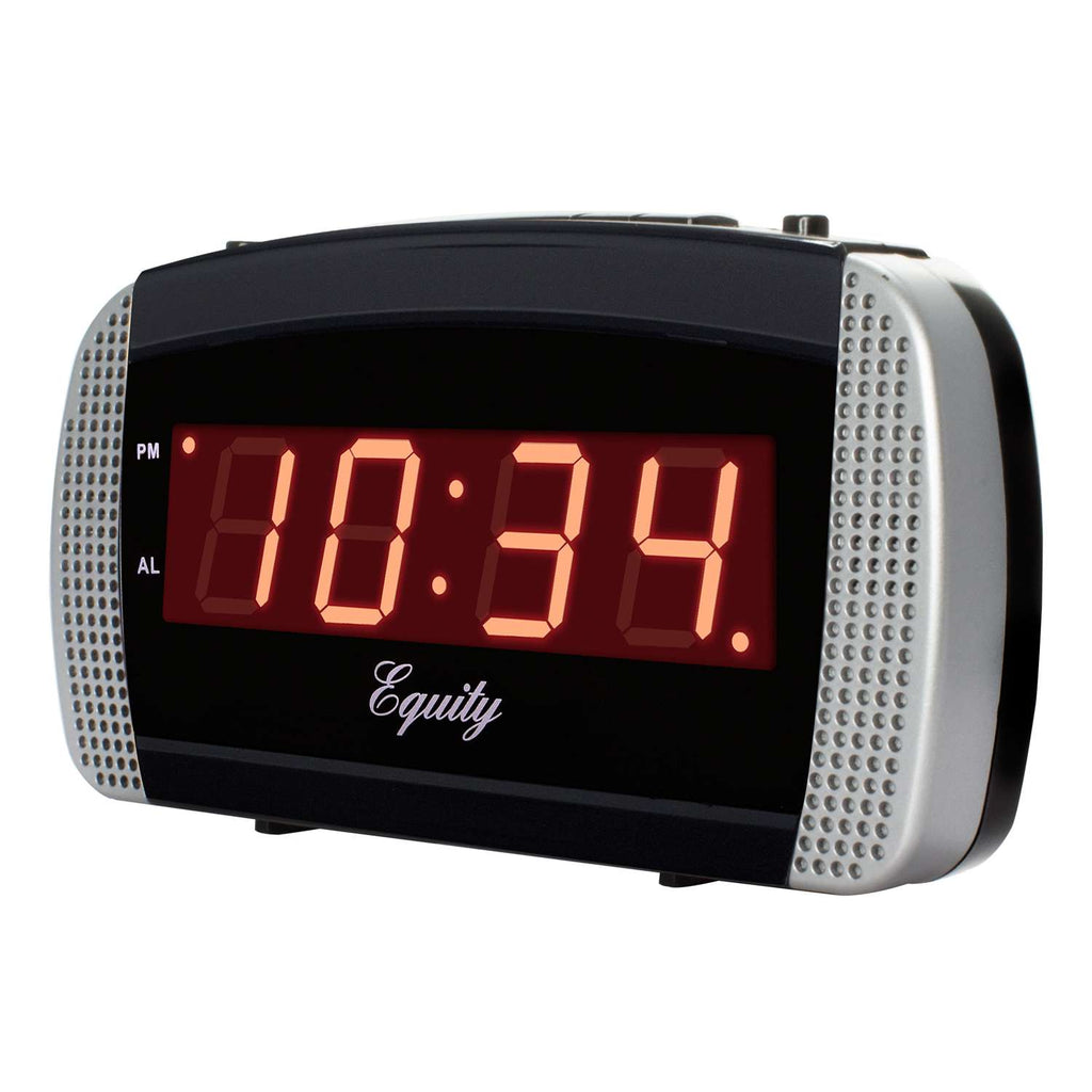  La Crosse Technology Equity 2.5 In. Black Alarm Clock LED Plug-In