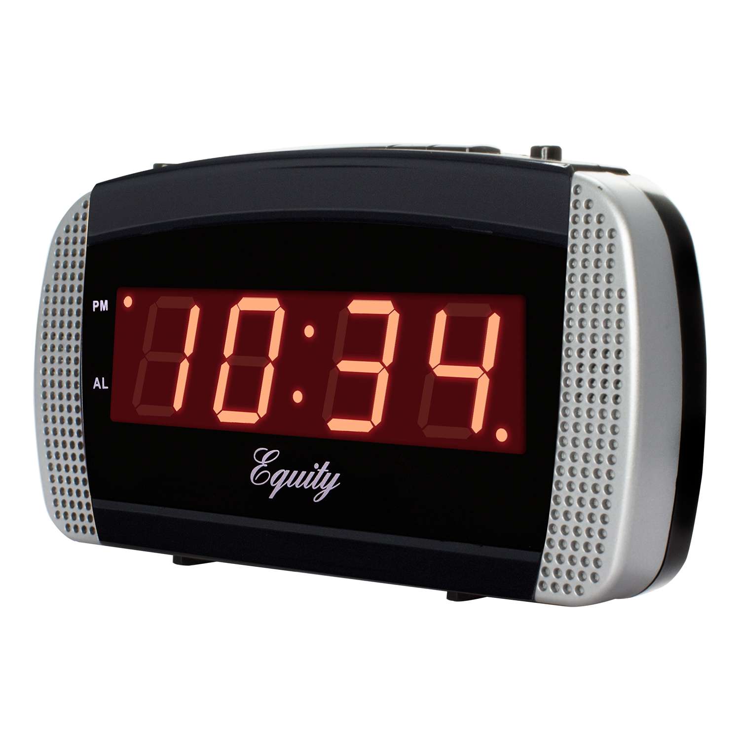  La Crosse Technology Equity 2.5 In. Black Alarm Clock LED Plug-In