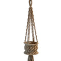  Primitive Planters 34 In. H X 6 In. W X 3 In. L Tan Cotton Hanging Planter