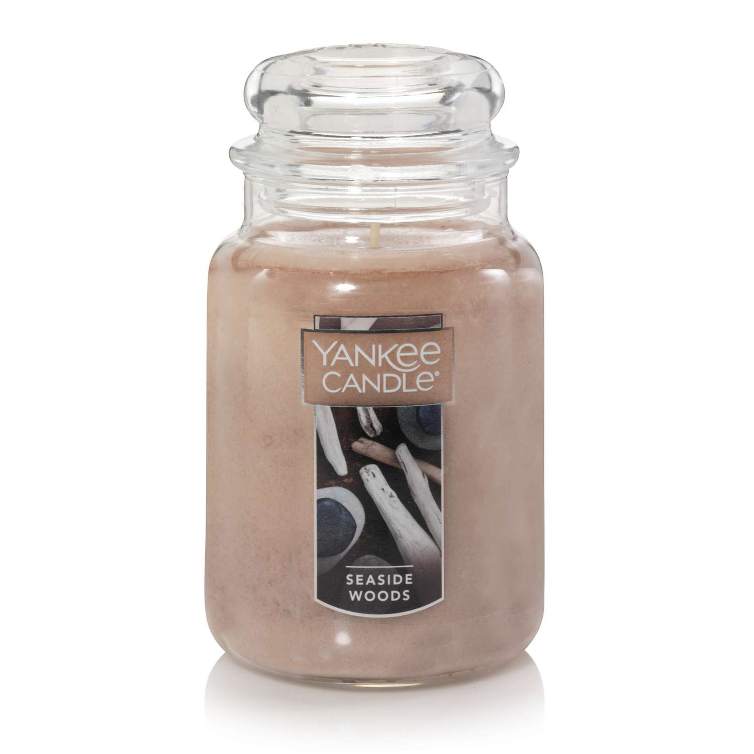  Yankee Candle Tan Seaside Woods Scent Large Candle Jar 22 Oz