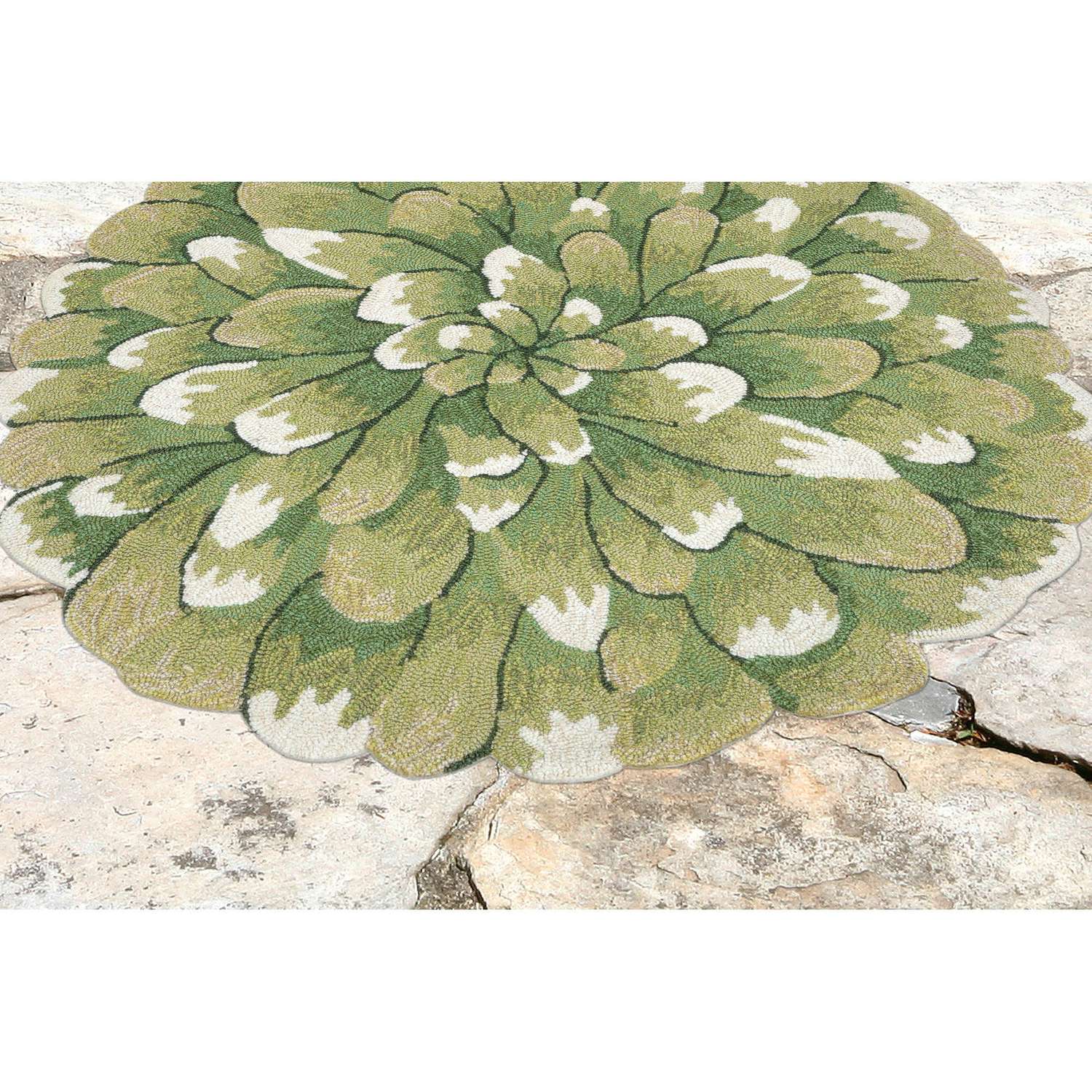  Liora Manne Frontporch 5 Ft. W X 5 Ft. L Green Novelty Polyester Rug