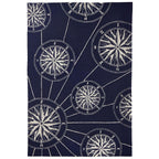  Liora Manne Frontporch 3.5 Ft. W X 5.5 Ft. L Navy Blue Traditional Polyester Rug