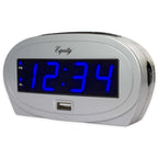  La Crosse Technology Equity 2 In. White USB Alarm Clock LED Plug-In