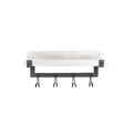  Spectrum 4.5 In. H X 4.75 In. W X 9 In. L White Wash/ Industrial Gray Steel/Wood Wall Mount Hook Sta