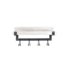  Spectrum 4.5 In. H X 4.75 In. W X 9 In. L White Wash/ Industrial Gray Steel/Wood Wall Mount Hook Sta
