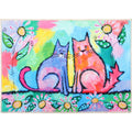  Olivia's Home 22 In. W X 32 In. L Multicolored Furry Felines Polyester Accent Rug