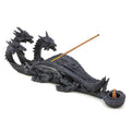  Dragon Crest 3.5 In. H X 3 In. W X 11 In. L Three Headed Dragon Poly Resin Decorative Incense Burner