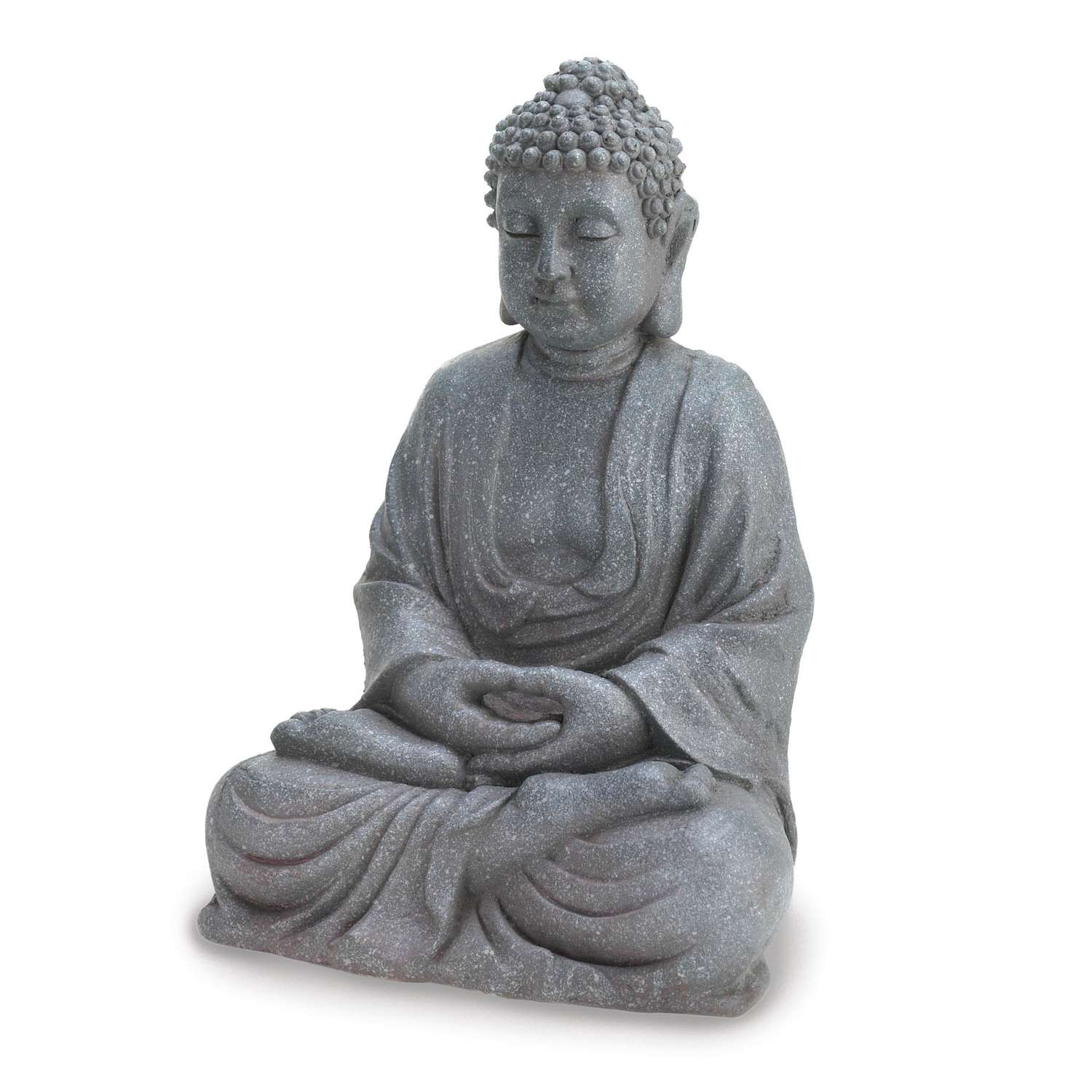  Accent Plus 11.5 In. H X 7 In. W X 8.5 In. L Gray Peace And Love Budda
