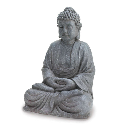  Accent Plus 11.5 In. H X 7 In. W X 8.5 In. L Gray Peace And Love Budda