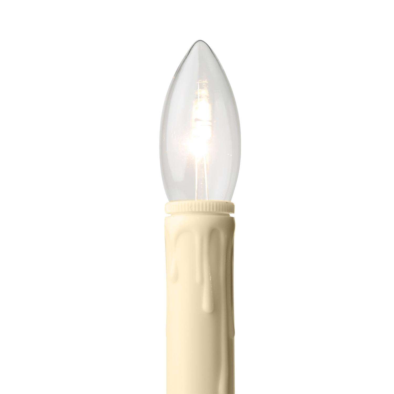  Celestial Lights Brushed Nickel/Cream LED Window Candle