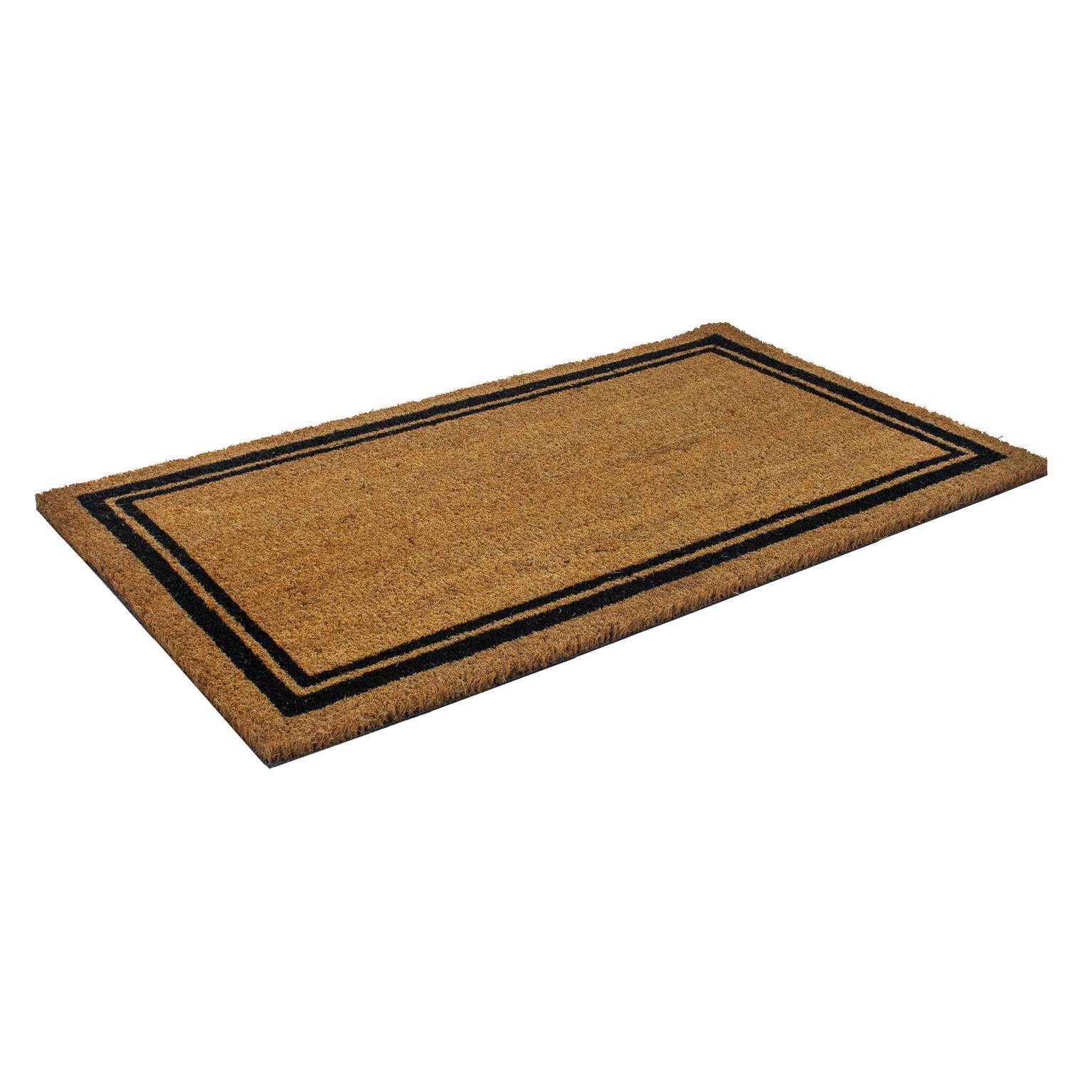  Entryways 30 In. W X 18 In. L Black/Natural With Border Coir Door Mat