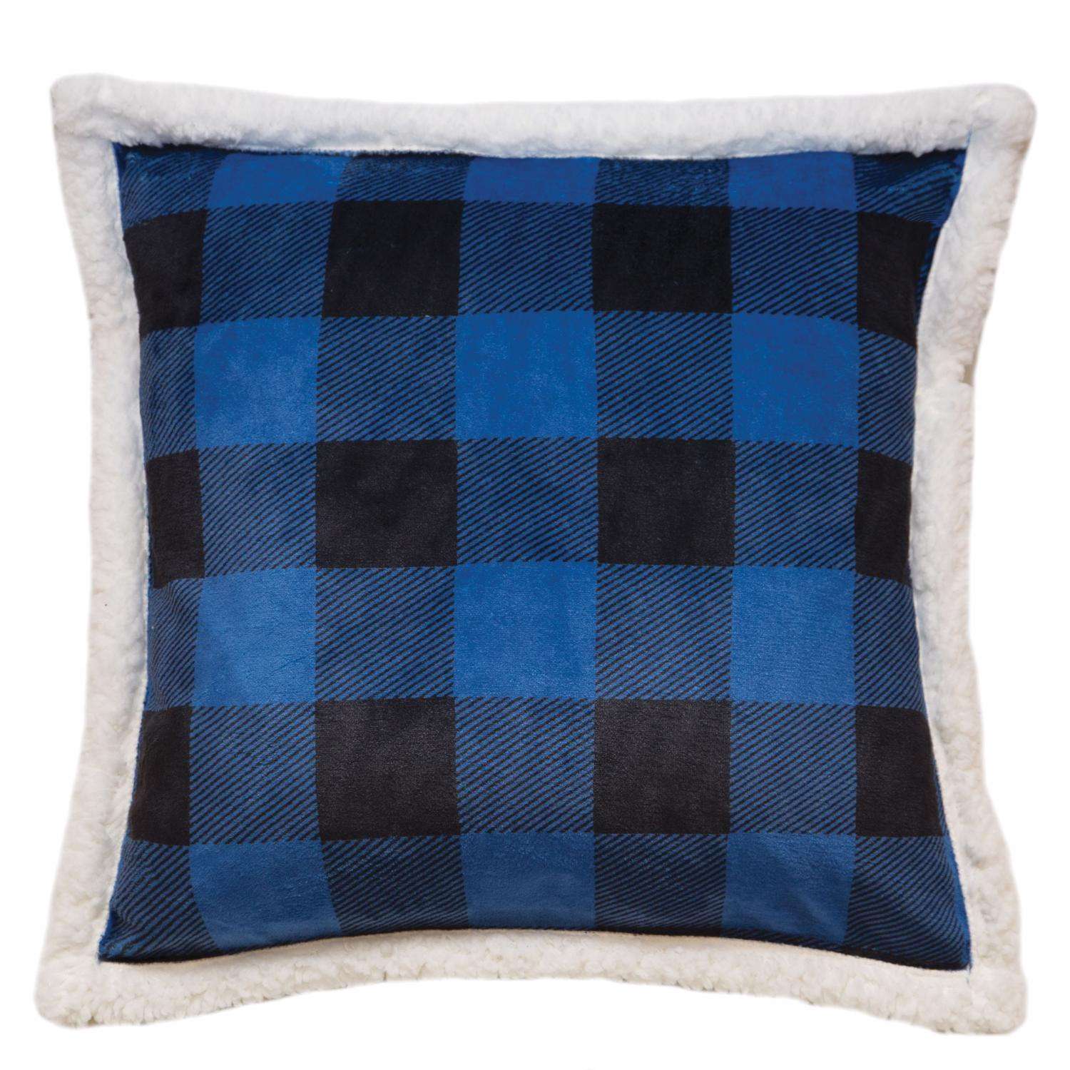  Carstens Inc 18 In. H X 3 In. W X 18 In. L Blue/Black/White Polyester Pillow
