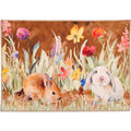  Olivia's Home 22 In. W X 32 In. L Multicolored Springtime Bunnies Polyester Accent Rug