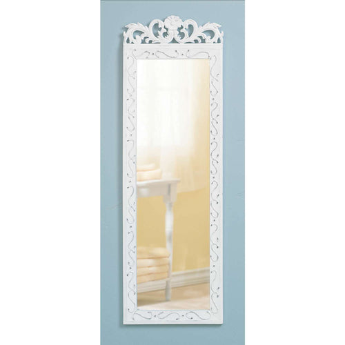  Accent Plus 30.5 In. H X .5 In. W X 9.875 In. L Blue/White Wood Decorative Wall Mirror