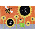  Jellybean 20 In. W X 30 In. L Multicolored Bumblebee And Sunflower Polyester Accent Rug
