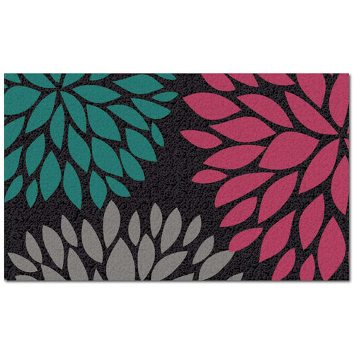  Americo Home Front Runner 18 In. W X 30 In. L Multicolored Flowers Pink Entrance Mat