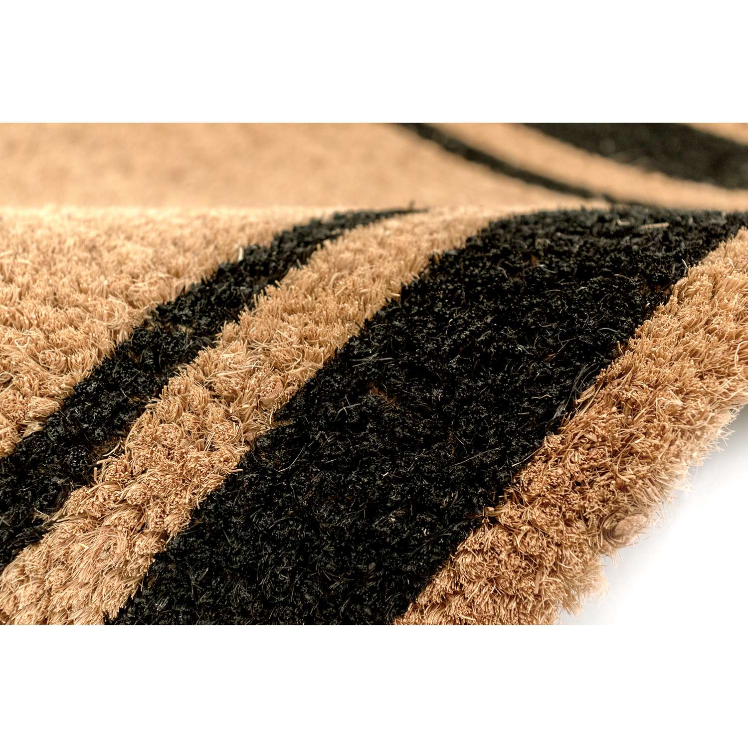  Liora Manne Natura 2 In. W X 3 In. L Black/Natural Novelty Coir Door Mat