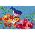  Jellybean 20 In. W X 30 In. L Multicolored Little Blue Bird Polyester Accent Rug