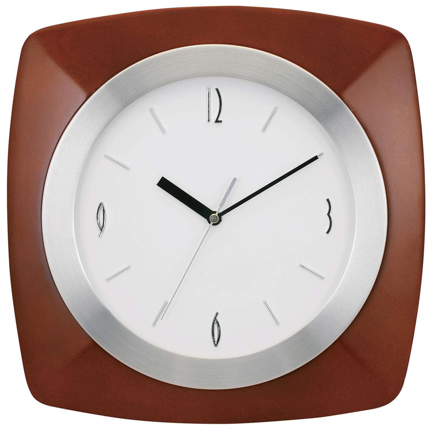 Tempus 12 In. L X 12 In. W Indoor Analog Wall Clock Wood Brown