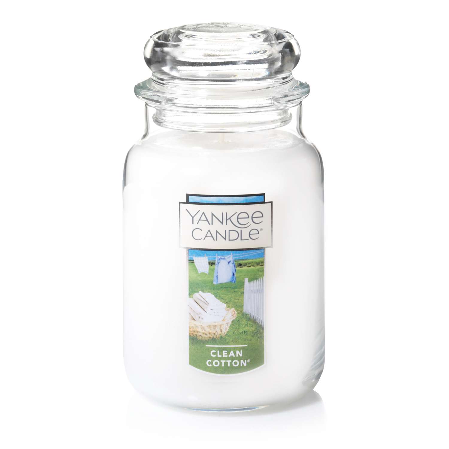  Yankee Candle White Clean Cotton Scent Original Candle Jar 22 Oz