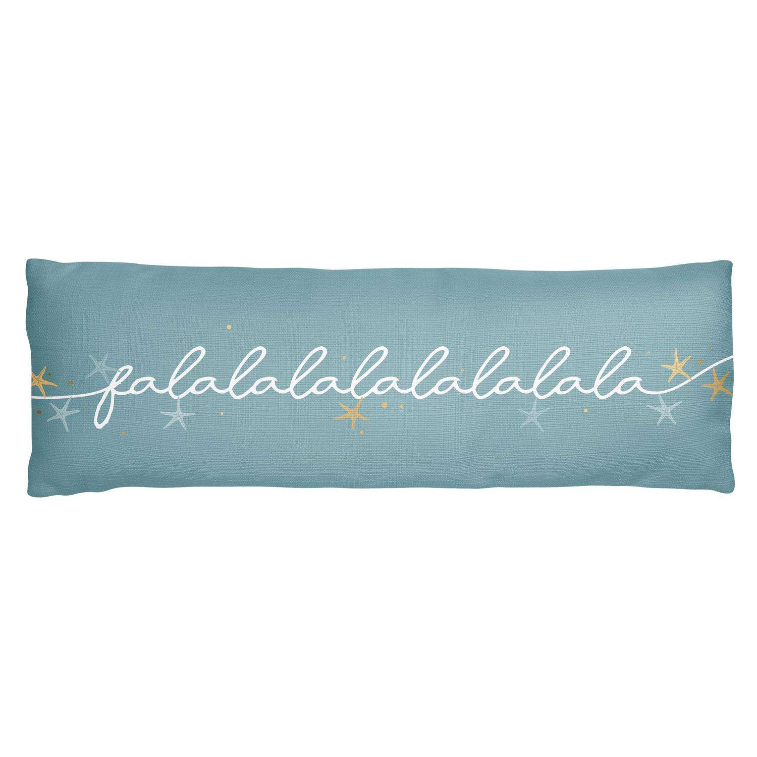  Karma Gifts 12 In. W X 33 In. L Blue/White Polyester Lumbar Pillow