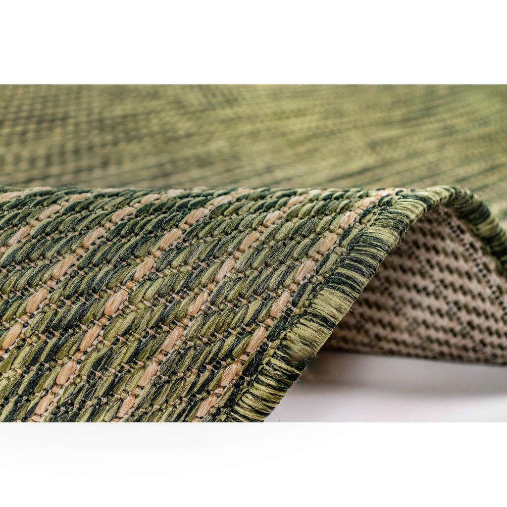  Liora Manne 7.83 Ft. W X 9.83 Ft. L Green Texture Stripe Polypropylene Accent Rug