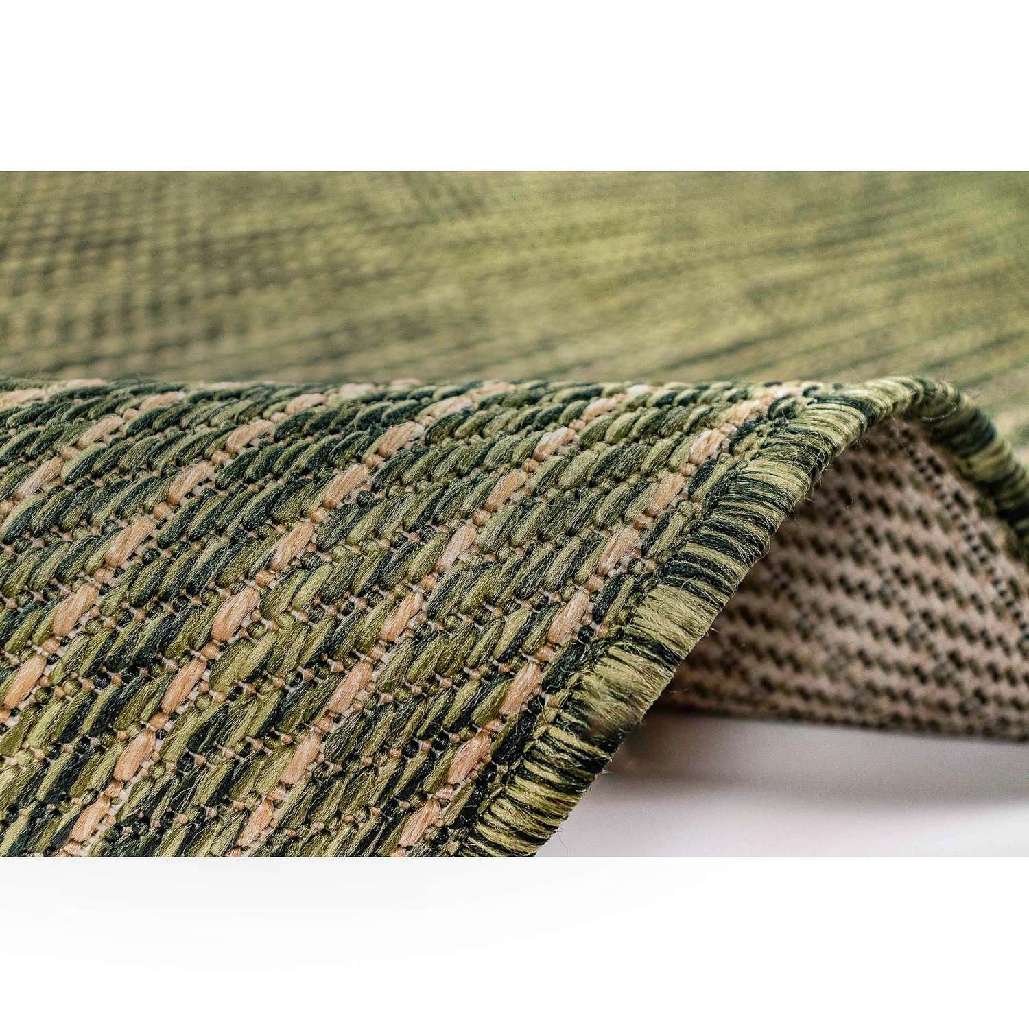  Liora Manne 7.83 Ft. W X 9.83 Ft. L Green Texture Stripe Polypropylene Accent Rug