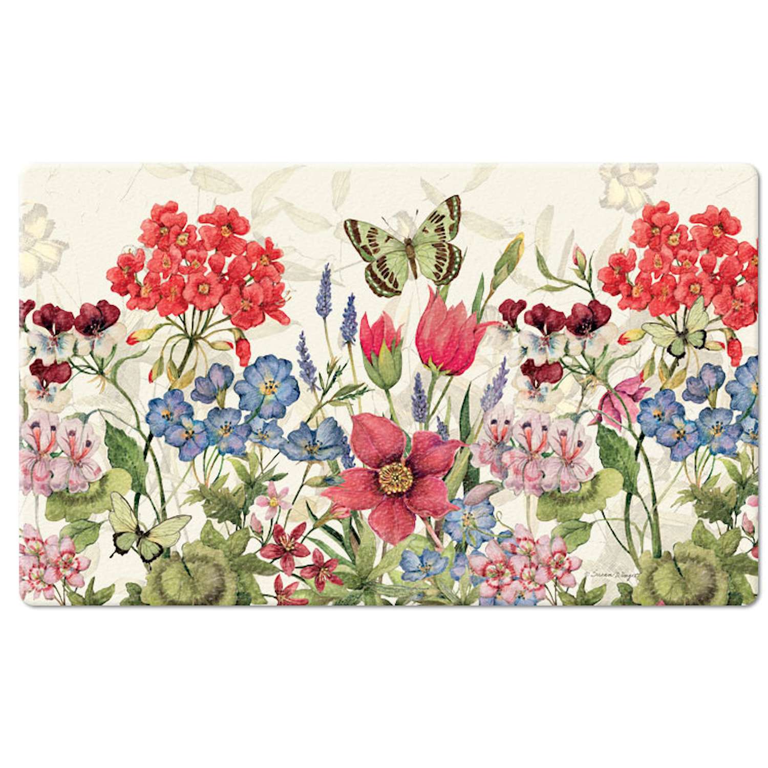  Americo Home Eversoft 18 In. W X 30 In. L Multicolored Floral Garden Cushion Mat