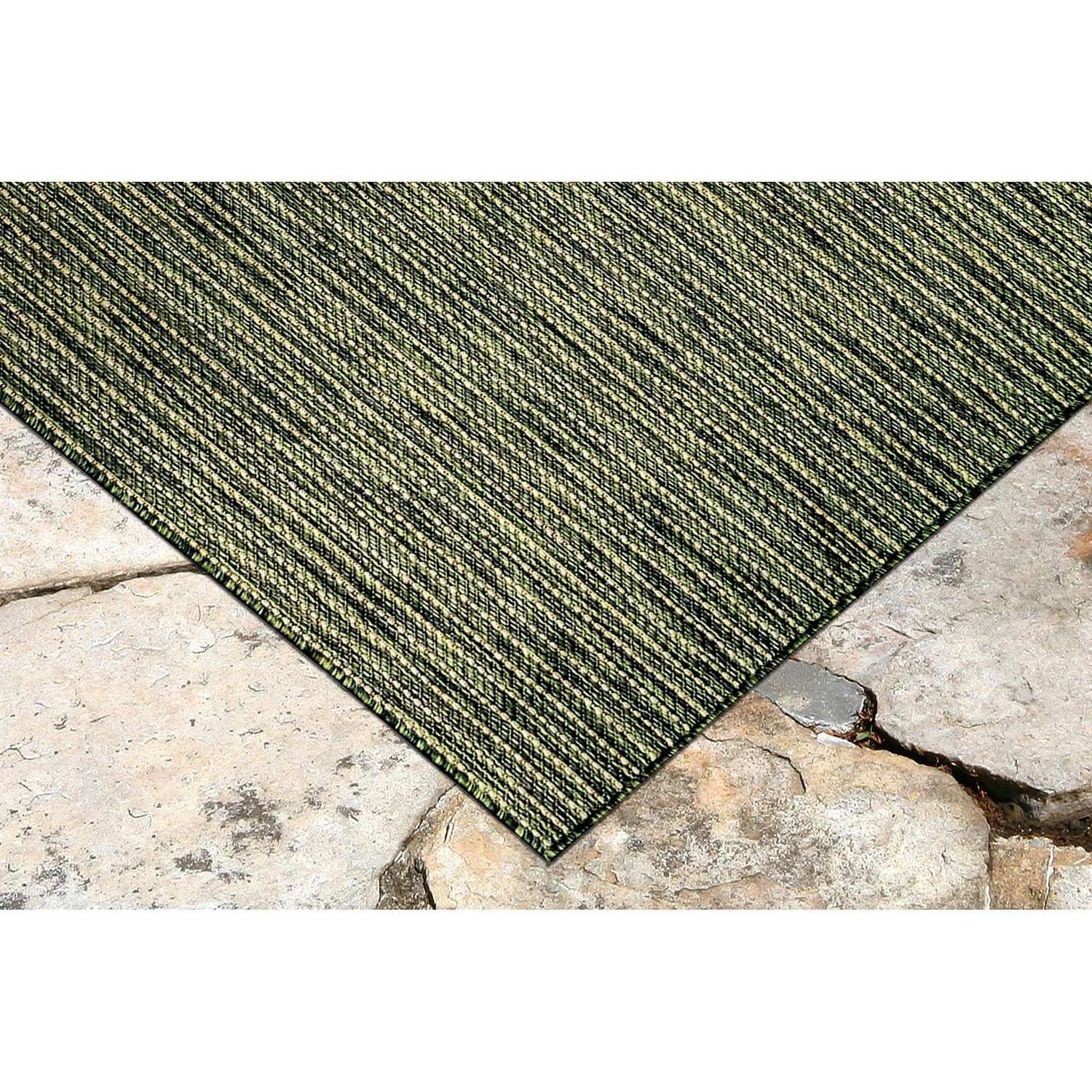  Liora Manne 7.83 Ft. W X 9.83 Ft. L Green Texture Stripe Polypropylene Accent Rug