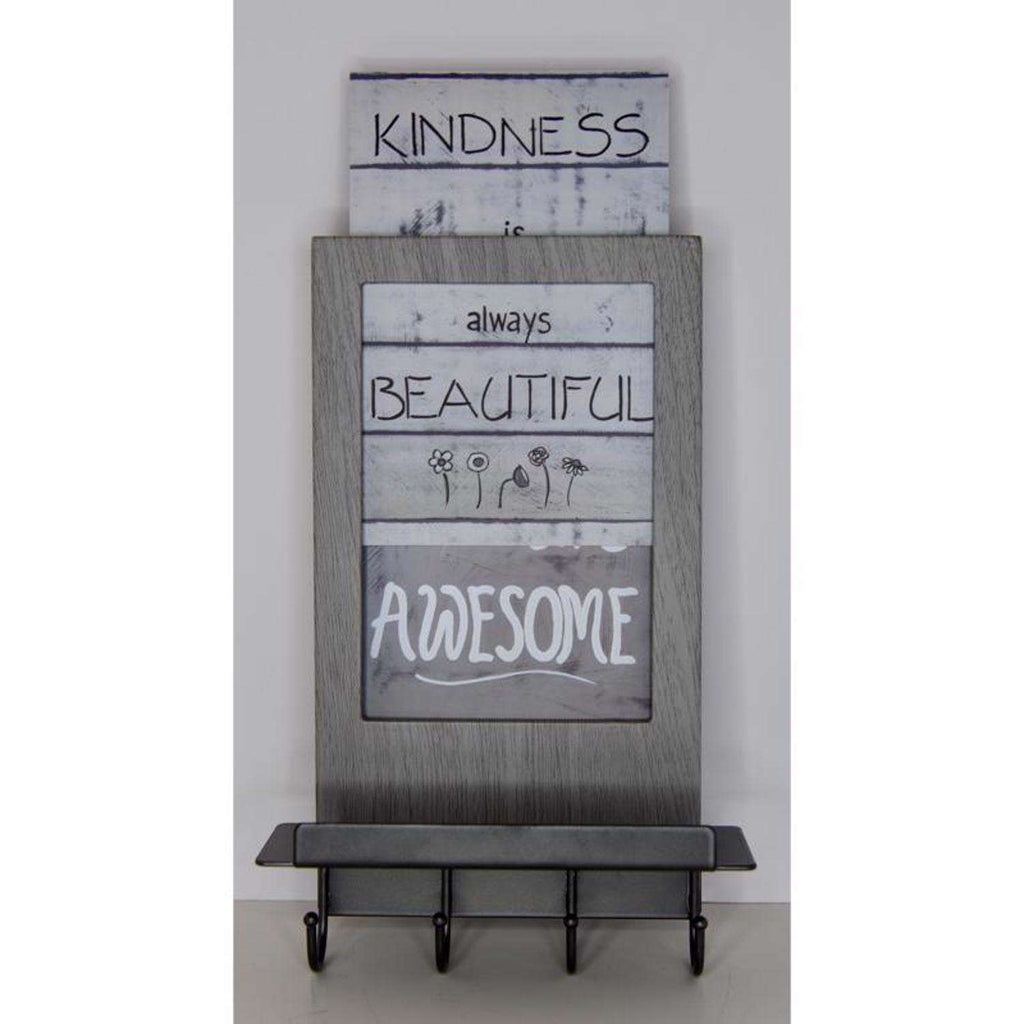  Hi-Jack 11 In. H X 3.5 In. W X 6.25 In. L Gray Metal/Wood Decor/Frame/Key Holder