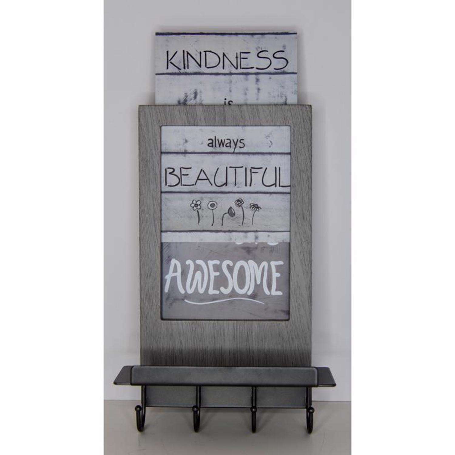  Hi-Jack 11 In. H X 3.5 In. W X 6.25 In. L Gray Metal/Wood Decor/Frame/Key Holder